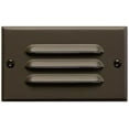 thumbnail image 1 of Kichler 4 1/2"W Architectural Bronze Louvered LED Step Light, 1 of 2
