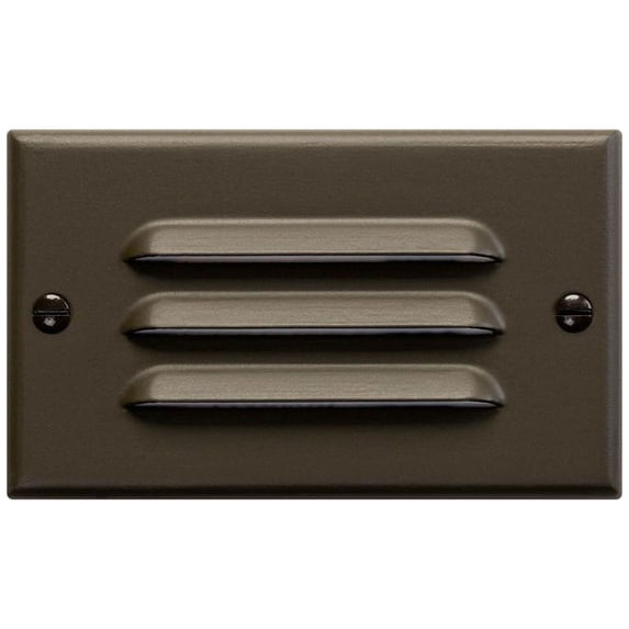 Kichler 4 1/2"W Architectural Bronze Louvered LED Step Light