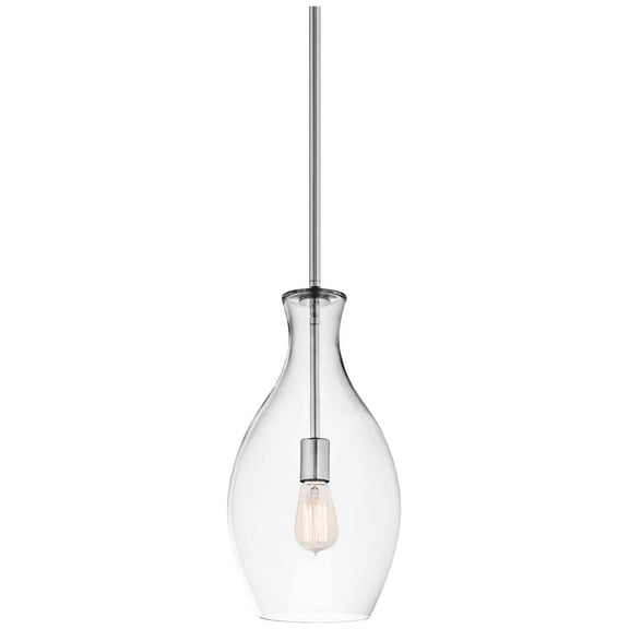 42047CH Kichler Lighting Everly - 1 light Pendant - with Transitional inspirations - 17.75 inches tall by 8.75 inches wide-Chrome Finish