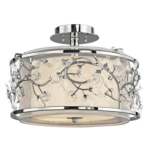 Kichler Lighting 42306CH Jardine 3 Light Semi Flush Mount,
