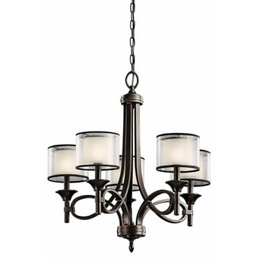 Kichler 42381MIZ Lacey 5 Light Chandelier in Mission Bronze