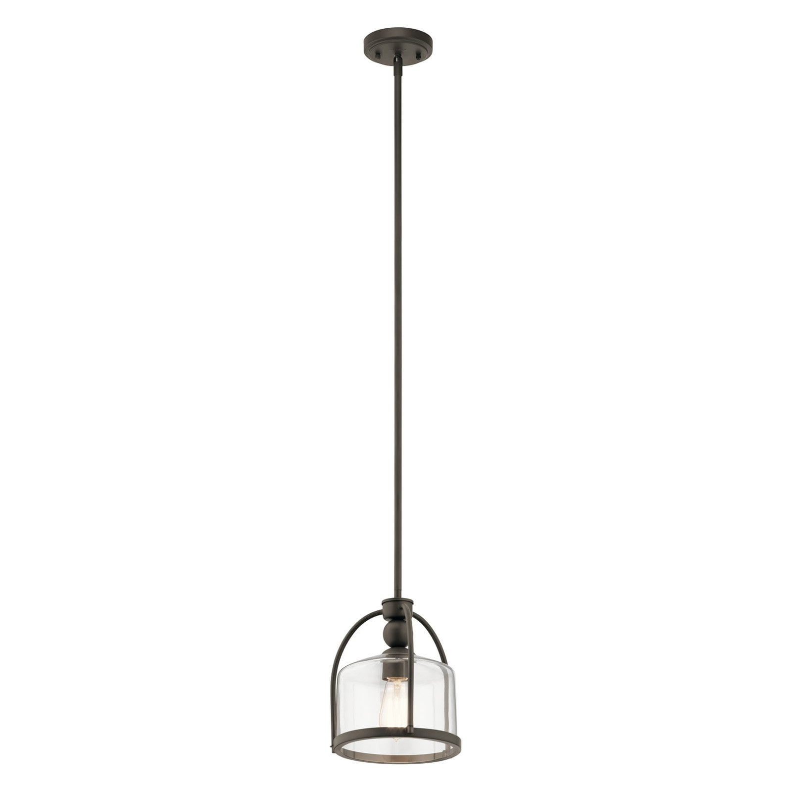 Mini Olde Bronze Glass Incandescent Pendant Light