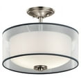 thumbnail image 1 of Kichler 43154AP Tallie 13.25" 2 Light Semi Flush Light in Antique Pewter, 1 of 2