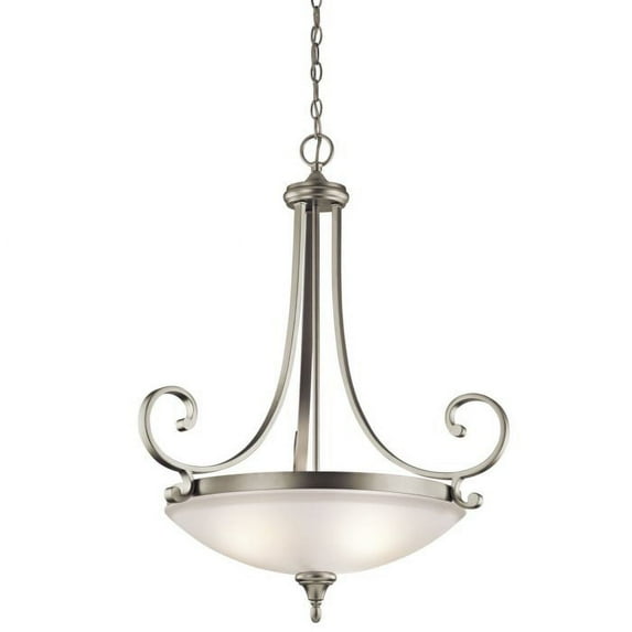 Kichler 43164NI Monroe 3-Light Brushed Nickel Pendant Light