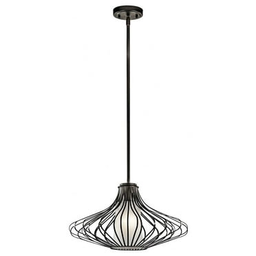 Kichler 43201OZ Signature 1 Light Pendant in Olde Bronze