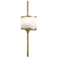 thumbnail image 1 of Kichler 43375NBR Mona 2 Light Halogen Wall Sconce in Natural Brass, 1 of 7