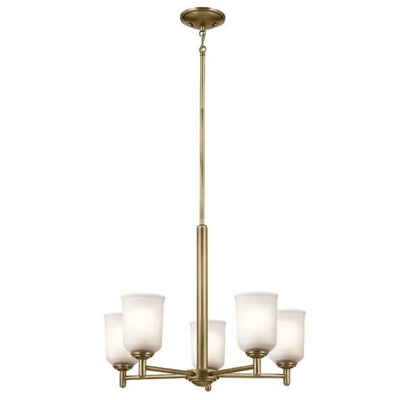 43671NBR Kichler Lighting Shailene - 5 light Medium Chandelier - 23.5 inches wide-Natural Brass Finish -Traditional Installation