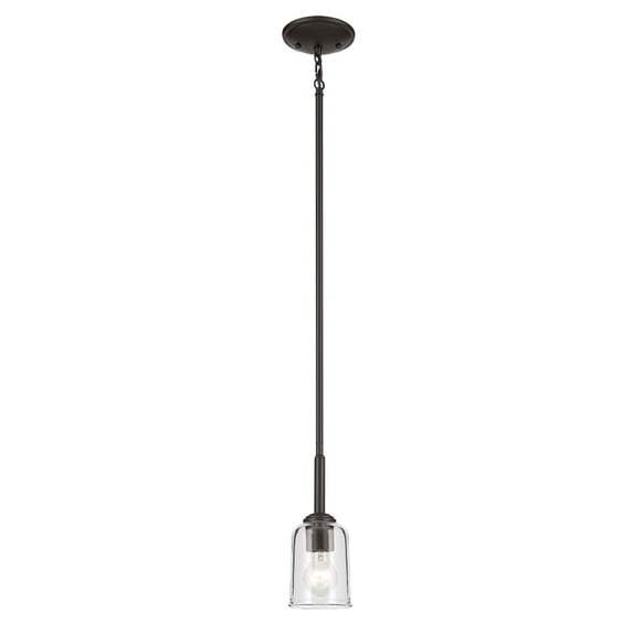 43674OZCLR Kichler Lighting Shailene - 1 Light Mini Pendant-11.25 Inches Tall and 4.5 Inches Wide-Olde Bronze Finish
