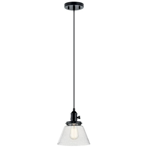 43851BK Kichler Lighting Avery - 1 light Mini Pendant - with Vintage Industrial inspirations - 8.75 inches tall by 8.25 inches wide-Black Finish
