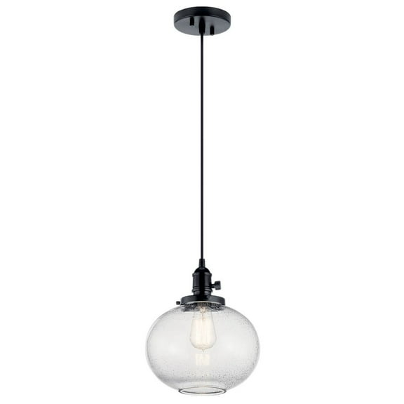 43852BK Kichler Lighting Avery - 1 light Mini Pendant - with Vintage Industrial inspirations - 11.25 inches tall by 9.75 inches wide-Black Finish