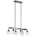 thumbnail image 1 of Kichler 43994AP Niles 32.25" 6 Light Linear Chandelier in Antique Pewter, 1 of 4