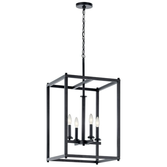 43998BK Kichler Lighting Crosby - 4 light Foyer Pendant - with Contemporary inspirations - 31 inches tall by 16 inches wide-Black Finish