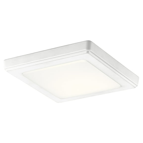 Kichler 44245Led30 Zeo 7" Wide Edge Lit Led Flush Mount Square Ceiling Fixture - White