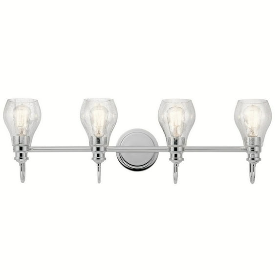 Greeier 4 - Light Chrome Coastal / New Traditional Steel Wall Sconce