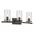 thumbnail image 1 of 45497OZCLR Kichler Lighting Crosby - 3 Light Bath Vanity-8.75 Inches Tall and 23 Inches Wide-Olde Bronze Finish-Clear Glass Color, 1 of 4