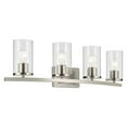 thumbnail image 1 of 45498NICLR Kichler Lighting Crosby - 4 Light Bath Vanity-8.75 Inches Tall and 31.25 Inches Wide-Brushed Nickel Finish-Clear Glass Color, 1 of 4