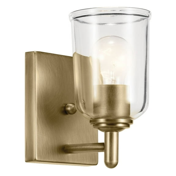 45572NBRCLR Kichler Lighting Shailene - 1 Light Wall Sconce-8.25 Inches Tall and 5 Inches Wide-Natural Brass Finish