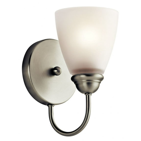 45637NI Kichler Lighting Jolie - 1 Light Wall Sconce - with Transitional inspirations - 9 inches tall by 5 inches wide-Brushed Nickel