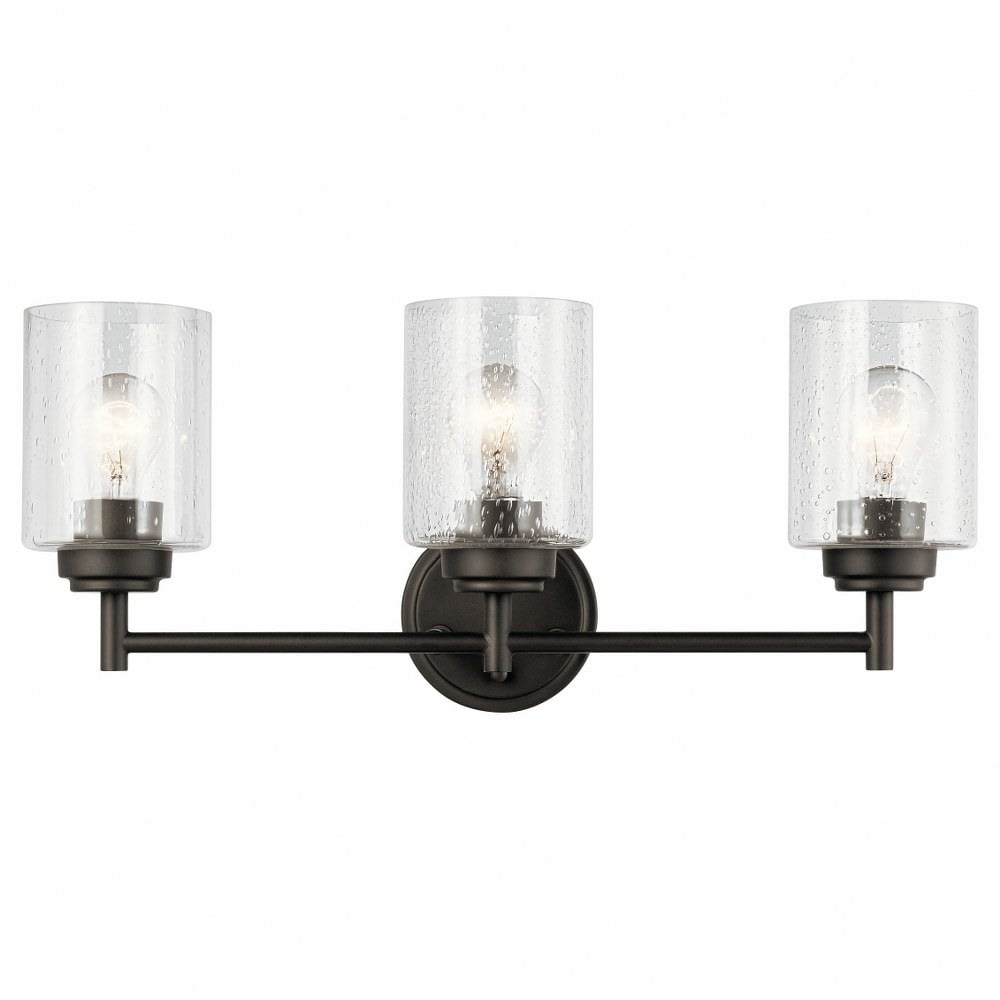 Winslow 21.5" Bronze and Black 3-Light Wall Sconce