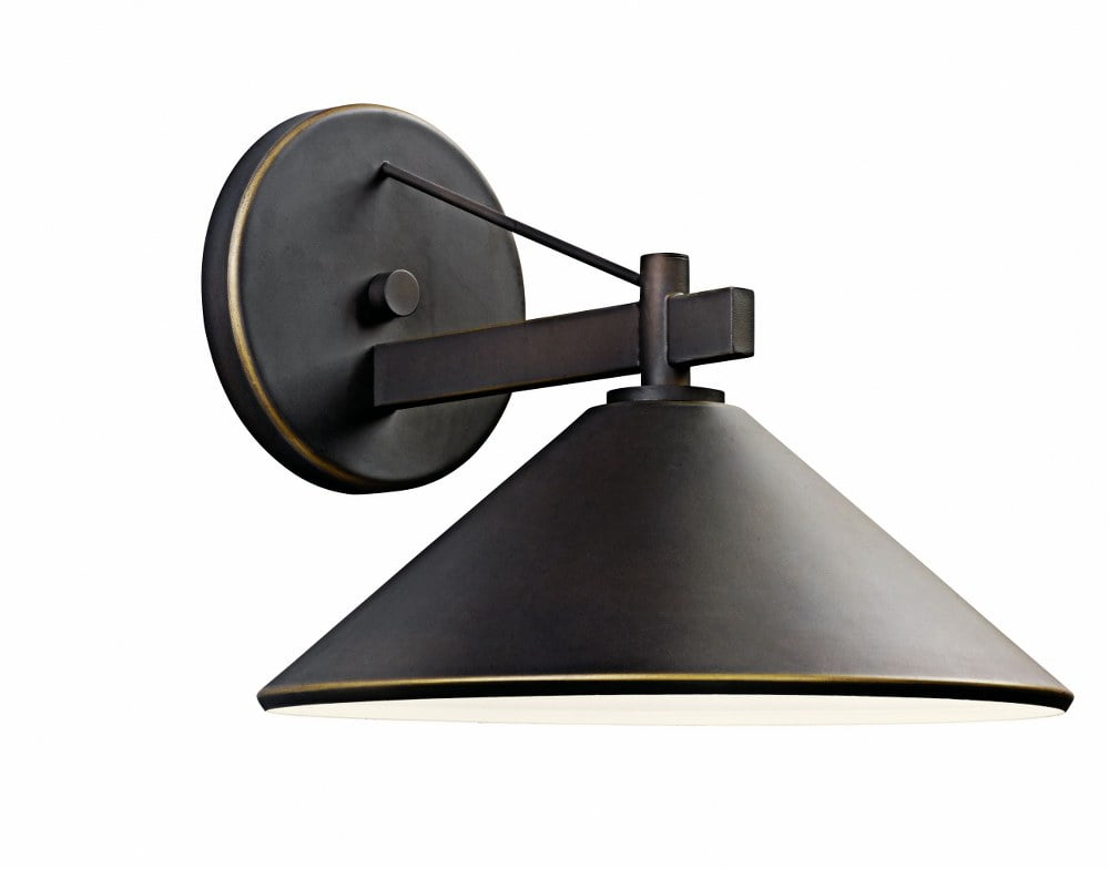 Distressed Bronze 12" Rustic Lantern Wall Sconce
