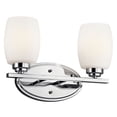 thumbnail image 1 of 2 Light Bath Vanity Approved For Damp Locations With Contemporary Inspirations 9 Inches Tall By 14.25 Inches Wide-Chrome Finish-Led Lamping Type, 1 of 2