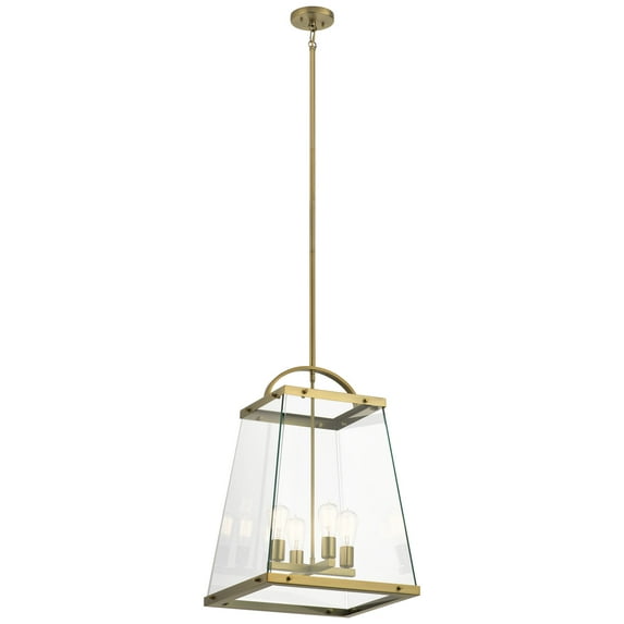 Kichler 52124 Darton 4 Light 18" Wide Single Pendant - Brushed Natural Brass