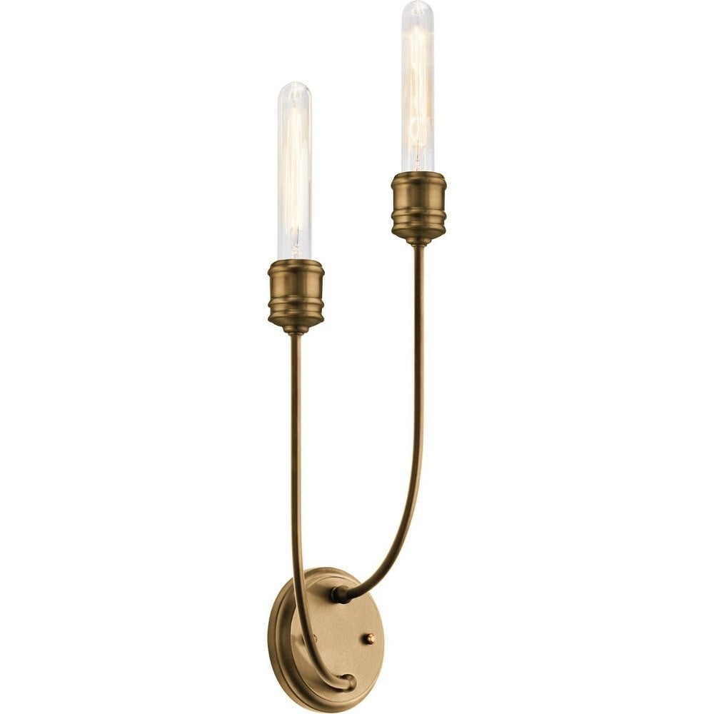 Satin Bronze 19" Modern Wall Sconce with Dual Lights