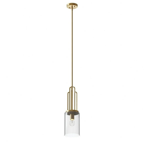 52414BNB Kichler Lighting Kimrose - 1 Light Mini Pendant In Art Deco Style-22.5 Inches Tall and 7 Inches Wide-Brushed Natural Brass Finish
