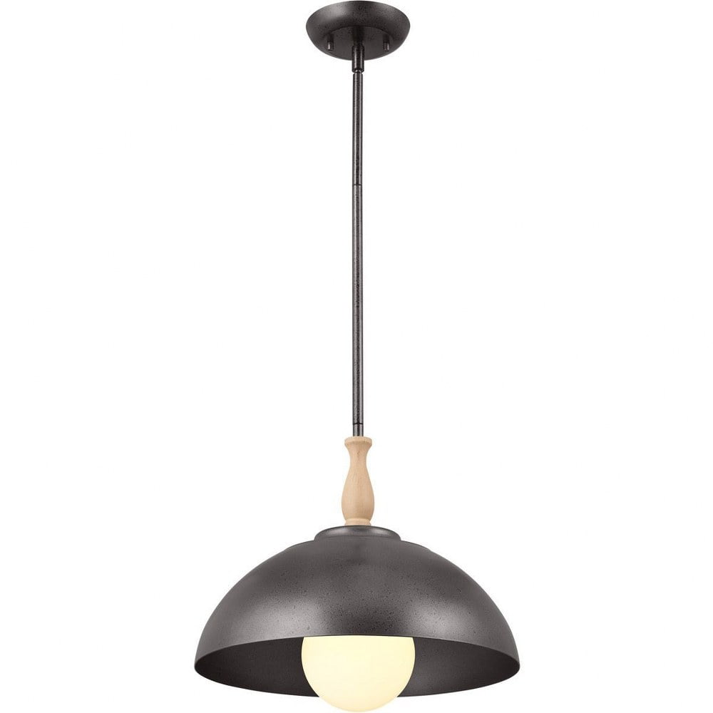 Fira 14" Anvil Iron Steel Indoor/Outdoor Pendant Light