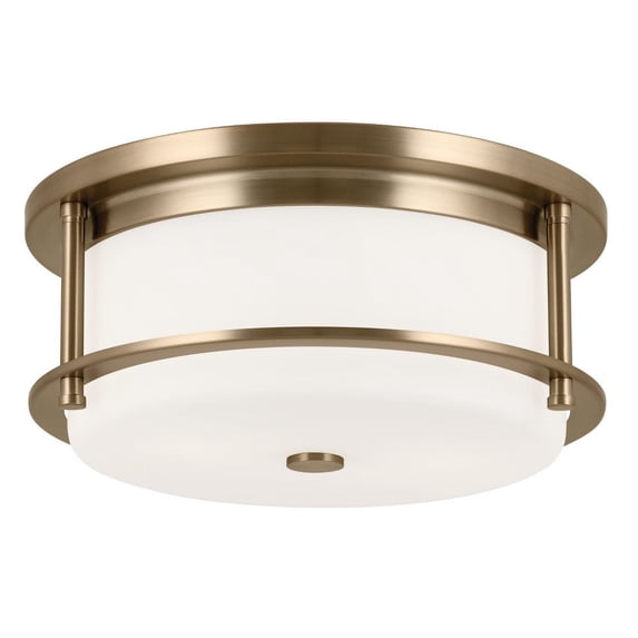 Kichler 52595 Brit 2 Light 12" Wide Flush Mount Drum Ceiling Fixture - Bronze