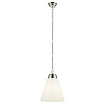 52662PN Kichler Lighting Marsailli - 1 Light Pendant-19.75 Inch Tall and 15.75 Inch Wide-Polished Nickel Finish-Cased Opal Glass Color