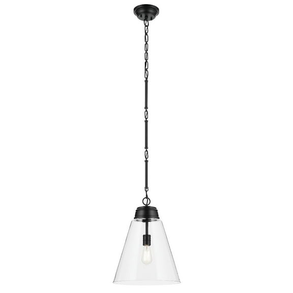 52662BKCLR Kichler Lighting Marsailli - 1 Light Pendant-19.75 Inch Tall and 15.75 Inch Wide-Black Finish-Clear Glass Color