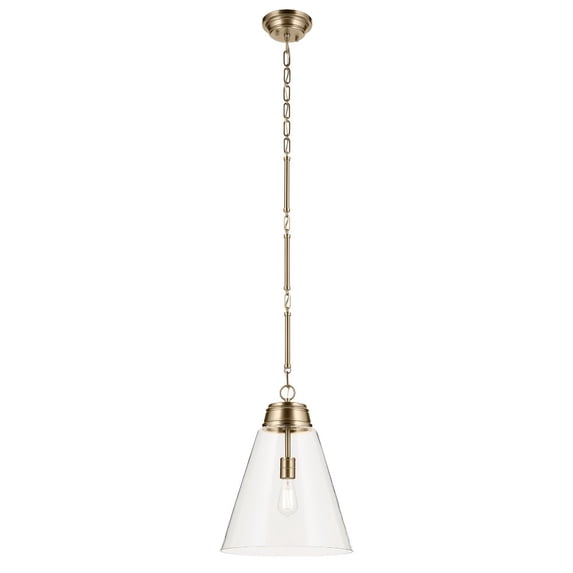 52662CPZCLR Kichler Lighting Marsailli - 1 Light Pendant-19.75 Inch Tall and 15.75 Inch Wide-Champagne Bronze Finish-Clear Glass Color