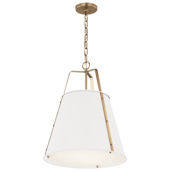 52711WH Kichler Lighting Etcher - 2 Light Pendant-22.5 Inches Tall and 18 Inches Wide-White Finish