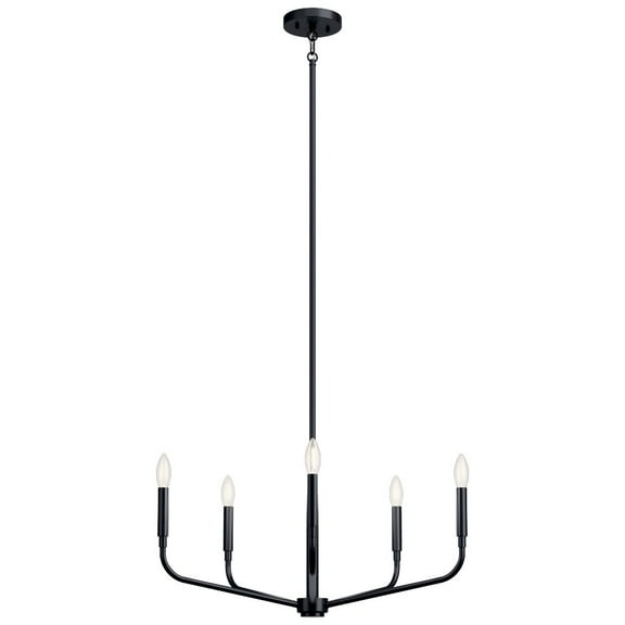 52717BK Kichler Lighting Madden - 5 Light Chandelier-17 Inches Tall and 26 Inches Wide-Black Finish