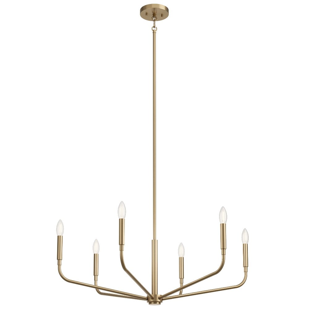 Madden 32" Gold and Bronze Candle Chandelier Light