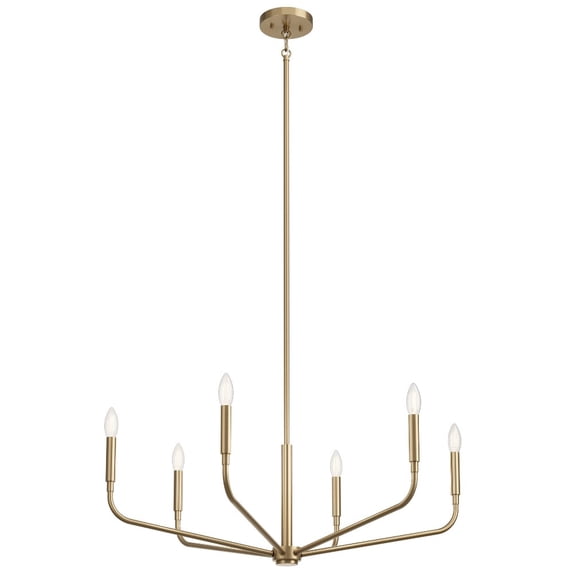52718CPZ Kichler Lighting Madden - 6 Light Chandelier-17.5 Inches Tall and 32 Inches Wide-Champagne Bronze Finish