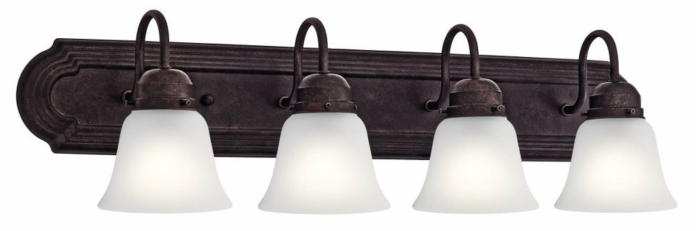 Distressed Bronze 30" Traditional Wall Vanity Light