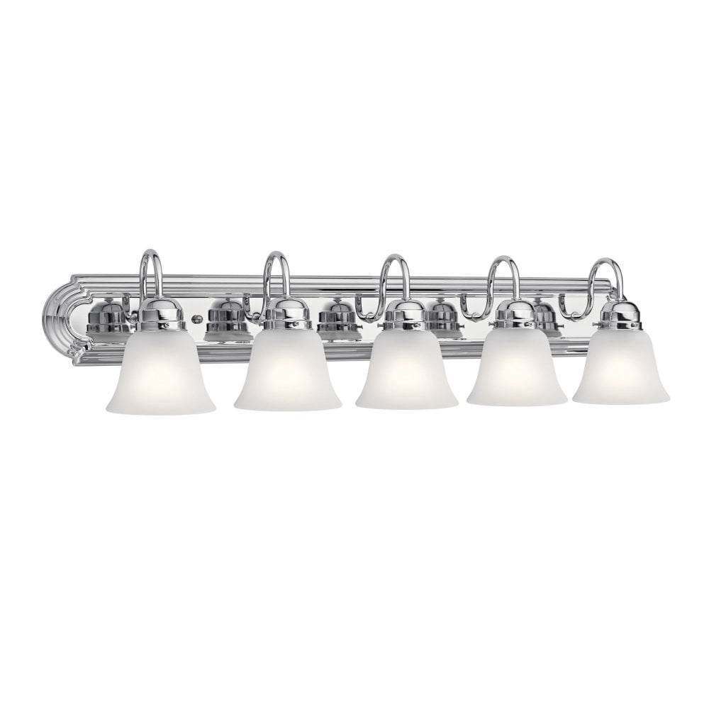 5339CHS Kichler Lighting 5 Light Bath Vanity Approved for Damp Locations - with Traditional inspirations - 8 inches tall by 36 inches wide-Chrome