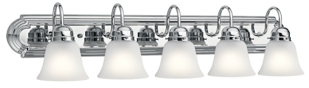 Distressed Bronze 36" Classic Vanity Light with Satin Etched Glass