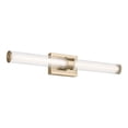 thumbnail image 1 of 55197CPZLED Kichler Lighting Laurene - 96W 2 LED Fluted Glass Large Linear Bath Vanity-5 Inch Tall and 31 Inch Wide-Champagne Bronze Finish, 1 of 5