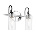 thumbnail image 1 of 55210CH Kichler Lighting Kavi - 2 Light Bath Vanity-10 Inch Tall and 12.5 Inch Wide-Chrome Finish, 1 of 4