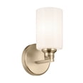 thumbnail image 1 of 55224CPZ Kichler Lighting Gioe - 1 Light Wall Sconce-9.5 Inch Tall and 5 Inch Wide-Champagne Bronze Finish-White Glass Color, 1 of 5
