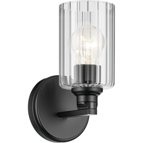 Kichler 55224Flu Gioe 10" Tall Bathroom Sconce - Black