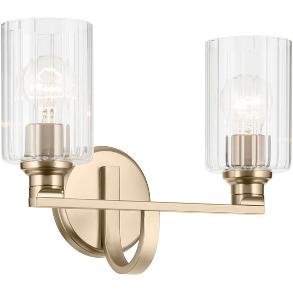 Kichler 55225CPZFLU Gioe 2 Light 14" Wide Vanity Light - Bronze