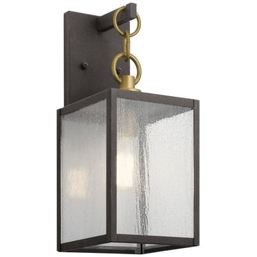 Kichler 59005 Weathered Zinc Lahden 12" Tall Outdoor Wall Sconce