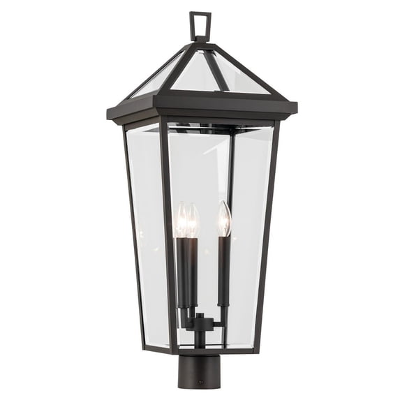 59129OZ-Kichler Lighting-Regence - 3 Light Outdoor Post Lantern In Traditional Style-28.75 Inches Tall and 11.5 Inches Wide-Olde Bronze Finish