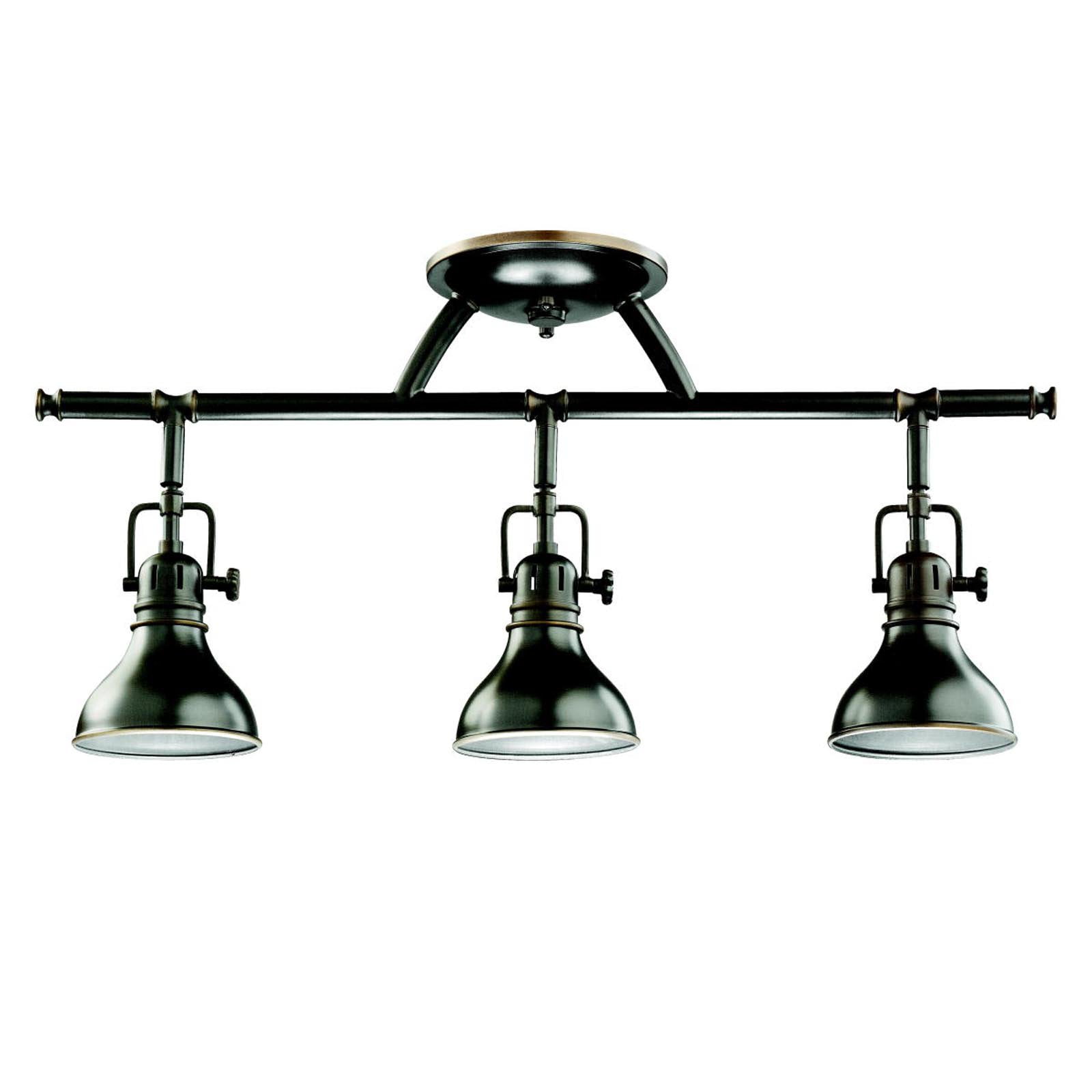 Polished Nickel 22.75" Modern 3-Light Halogen Ceiling Rail