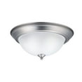 thumbnail image 1 of 8112NI Kichler Lighting - 2 Light Flush Mount - with Transitional inspirations - 5.25 inches tall by 13.25 inches wide-Brushed Nickel Finish, 1 of 2