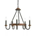 thumbnail image 1 of Barrett 22"W 5-Light Chandelier by Kichler Auburn Stain with Anvil Iron Finish, 1 of 4